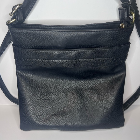 Bruno Handbags - Black Leather Crossbody Bag
